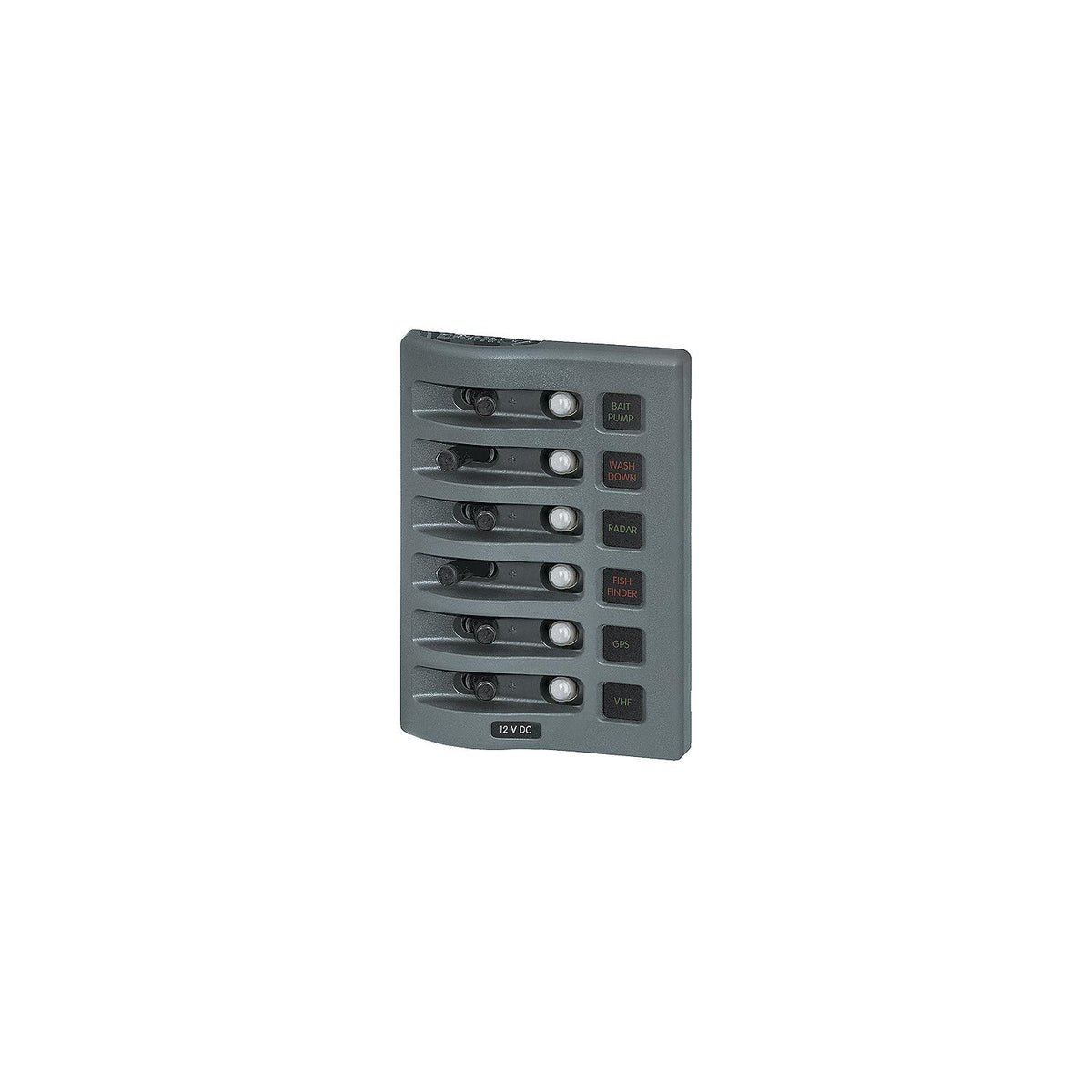 Weatherdeck Breaker Panel 12VAC 6 Pos Gray-Supply Nautica