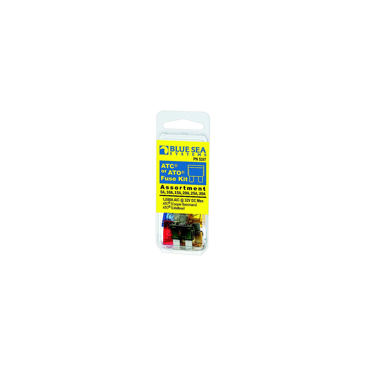 Blue Sea 5287 Fuse ATO/ATC Assortment, 1ea 5/10/15/20/25/30 Amp-Supply Nautica