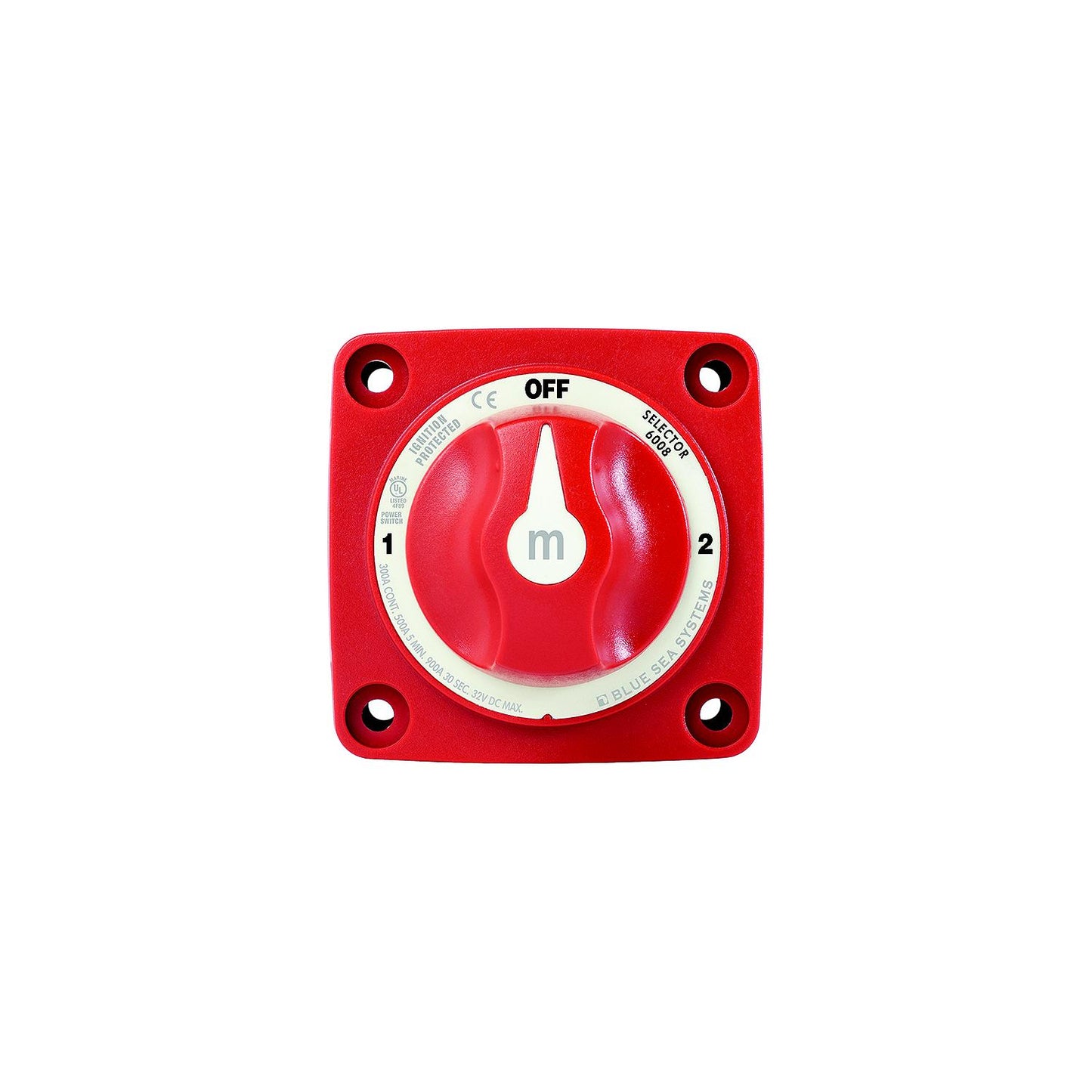 Blue Sea 6008 Battery Switch Mini 3-Position w/Knob, Red-Supply Nautica