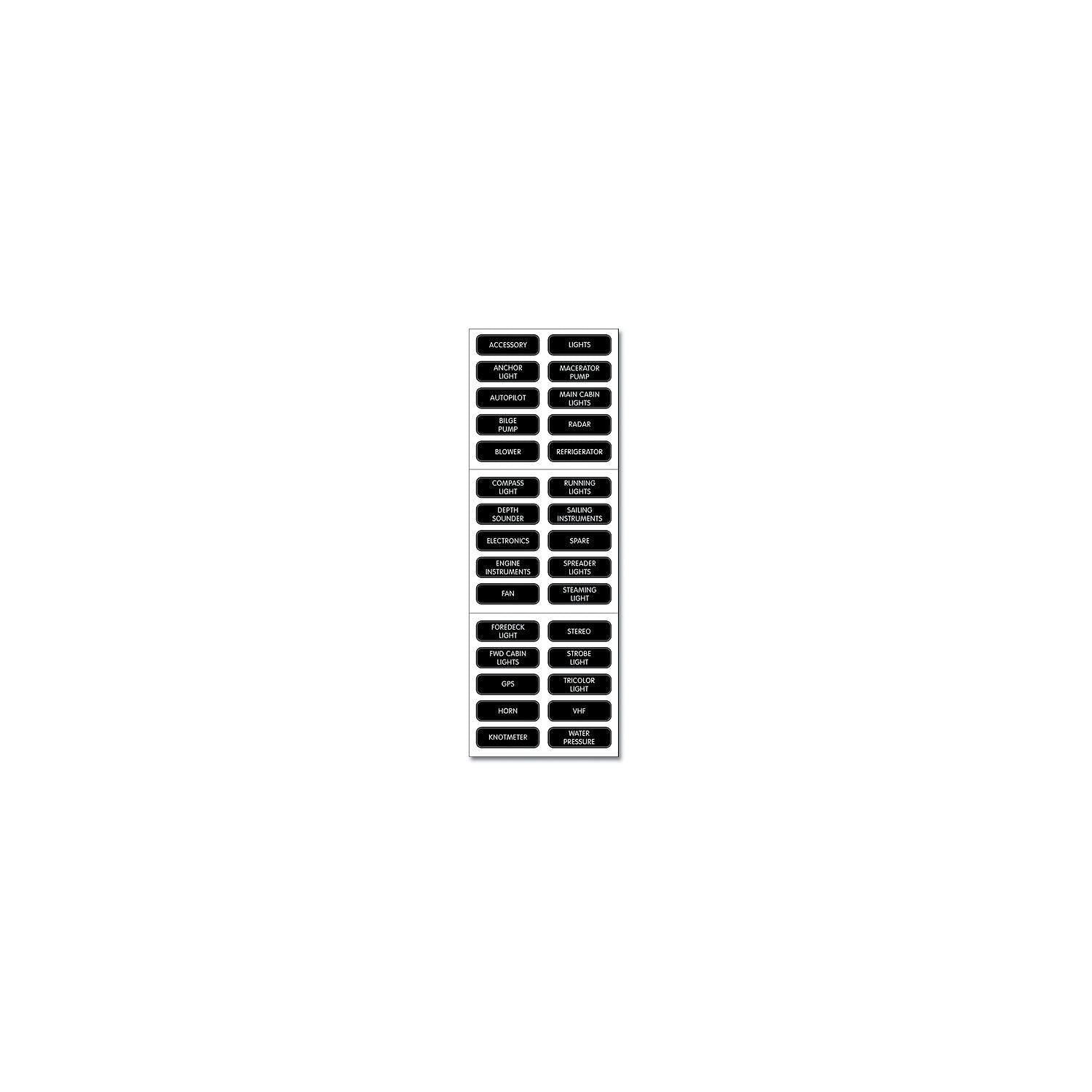 Blue Sea 8067 AC Panel Extended Label Kit-Supply Nautica