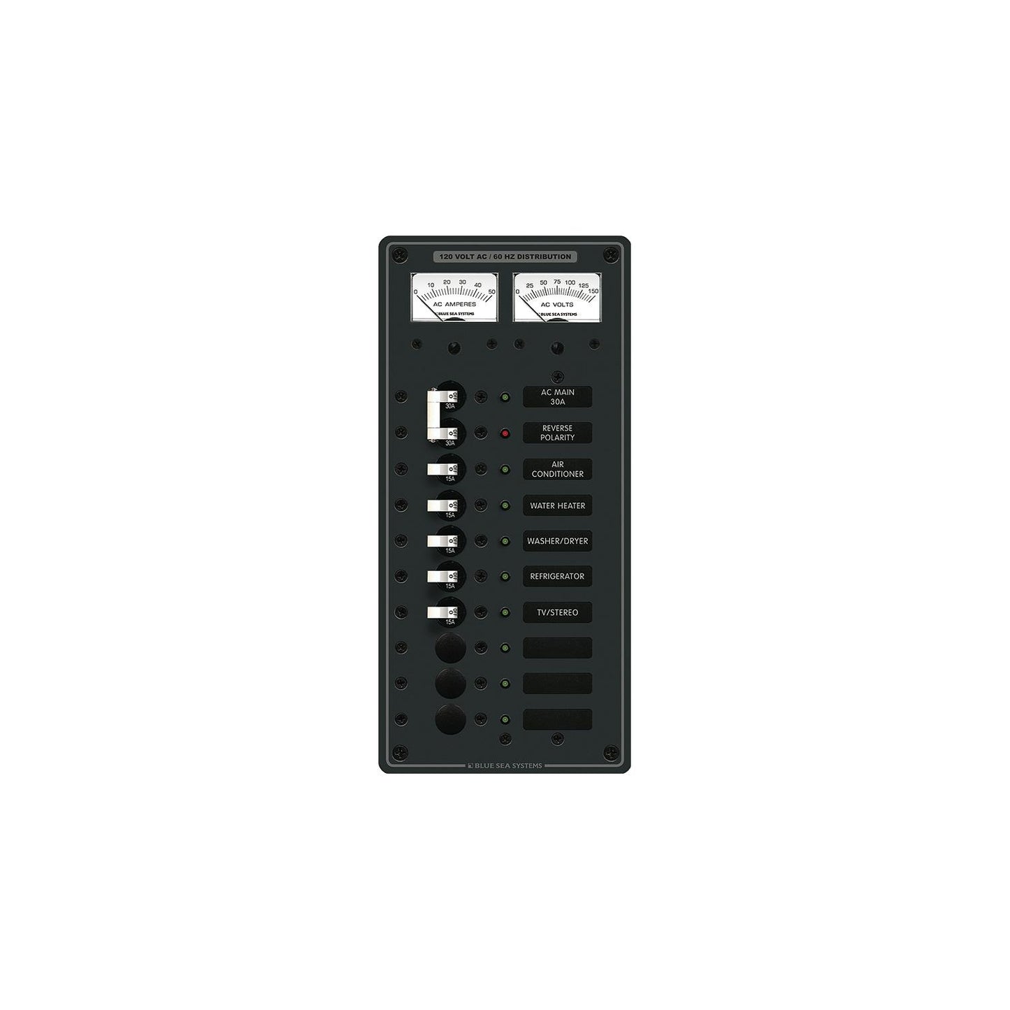 Blue Sea Systems 8074 AC Main + 8 Positions Circuit Breaker Panel