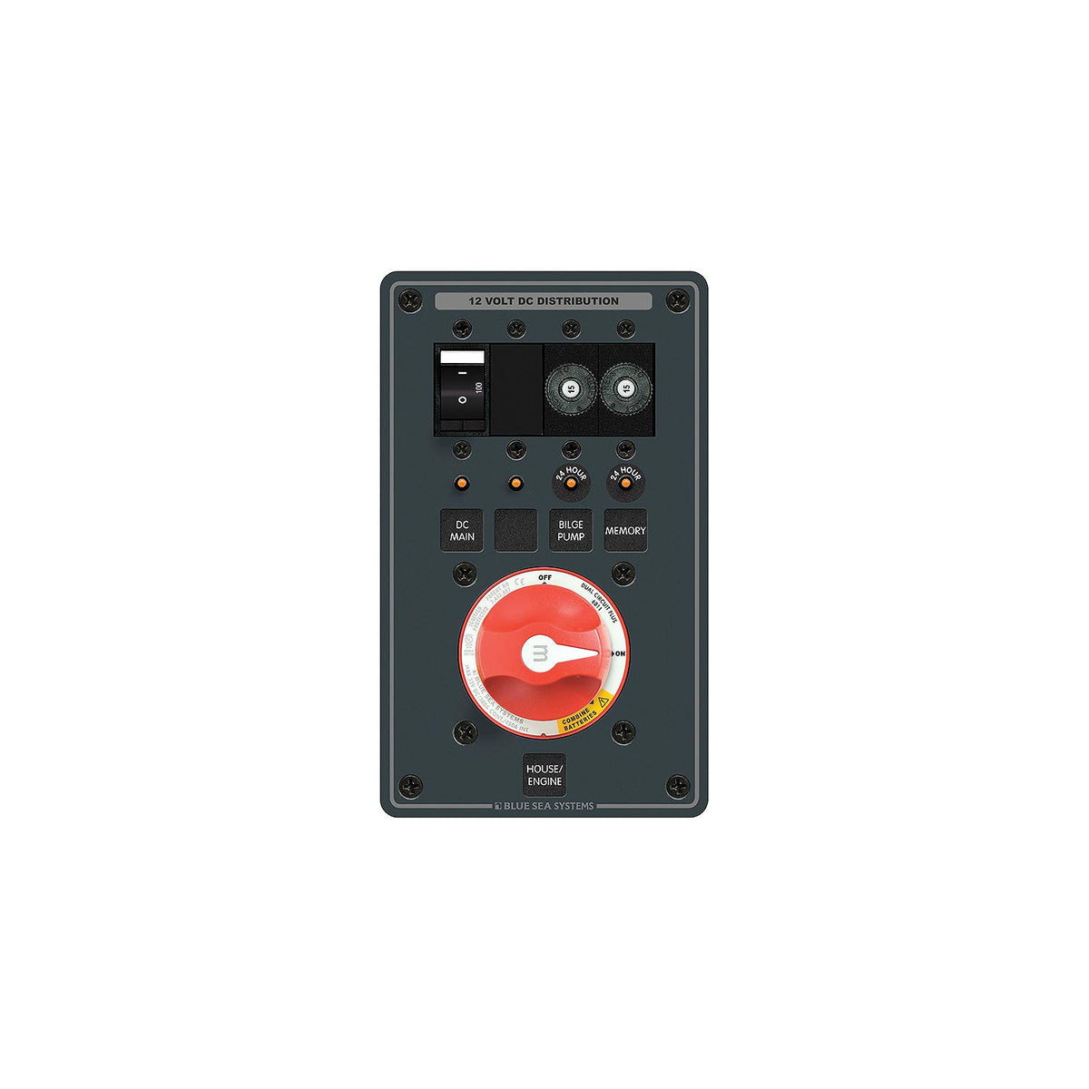 Blue Sea Systems 8690 Traditional Metal Dual Bank Battery Management Panel-Supply Nautica