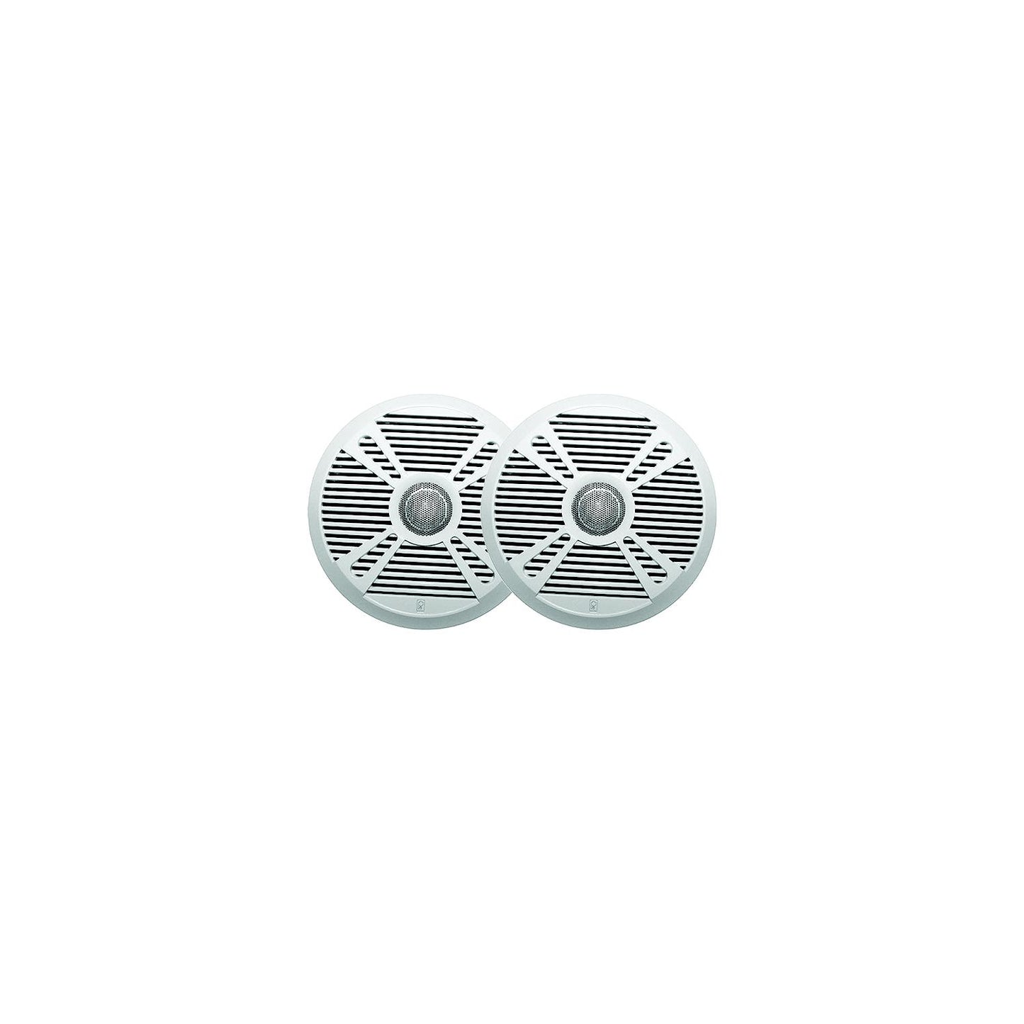 Poly-Planar MA7065 6.5" Waterproof 2-Way Premium Round Speakers 180W Per Pair, Includes Both White and Graphite Gray Grills
