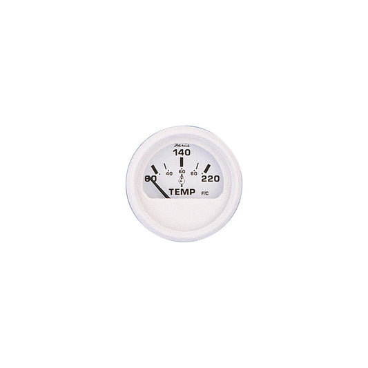 Faria Dress White 2" Cylinder Head Temperature Gauge With Sender (60-220F)