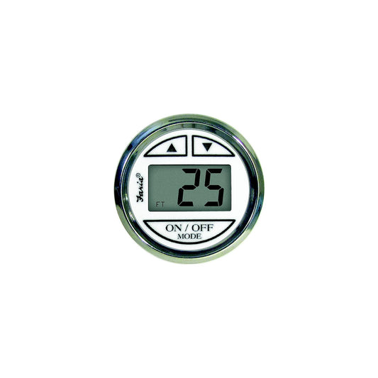 Faria Digital Depth Sounder, Chesapeake SS White w/In-Hull Transducer