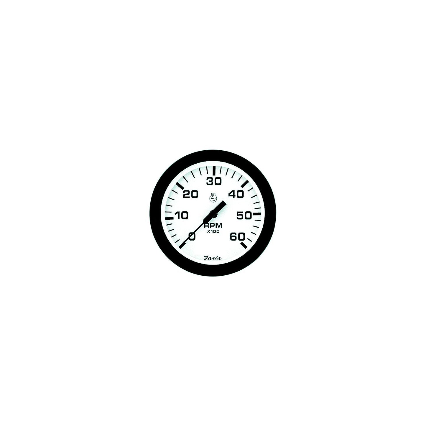 Faria Euro 4" Gauge - 6000 RPM Tachometer (Gas) (Inboard & I/O)