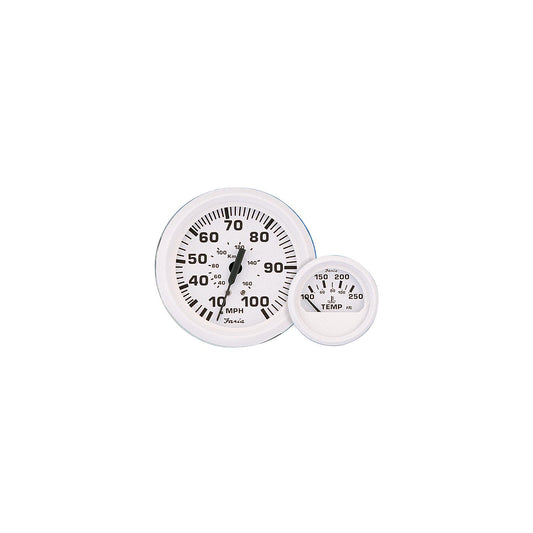 Faria Dress White  4" Gauge - Mechanical Speedometer