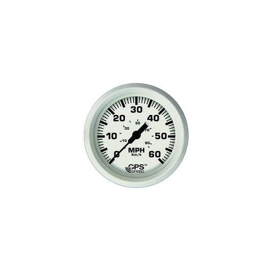 Faria 33147 Dress White 4" Gauge - 60 MPH GPS Speedometer