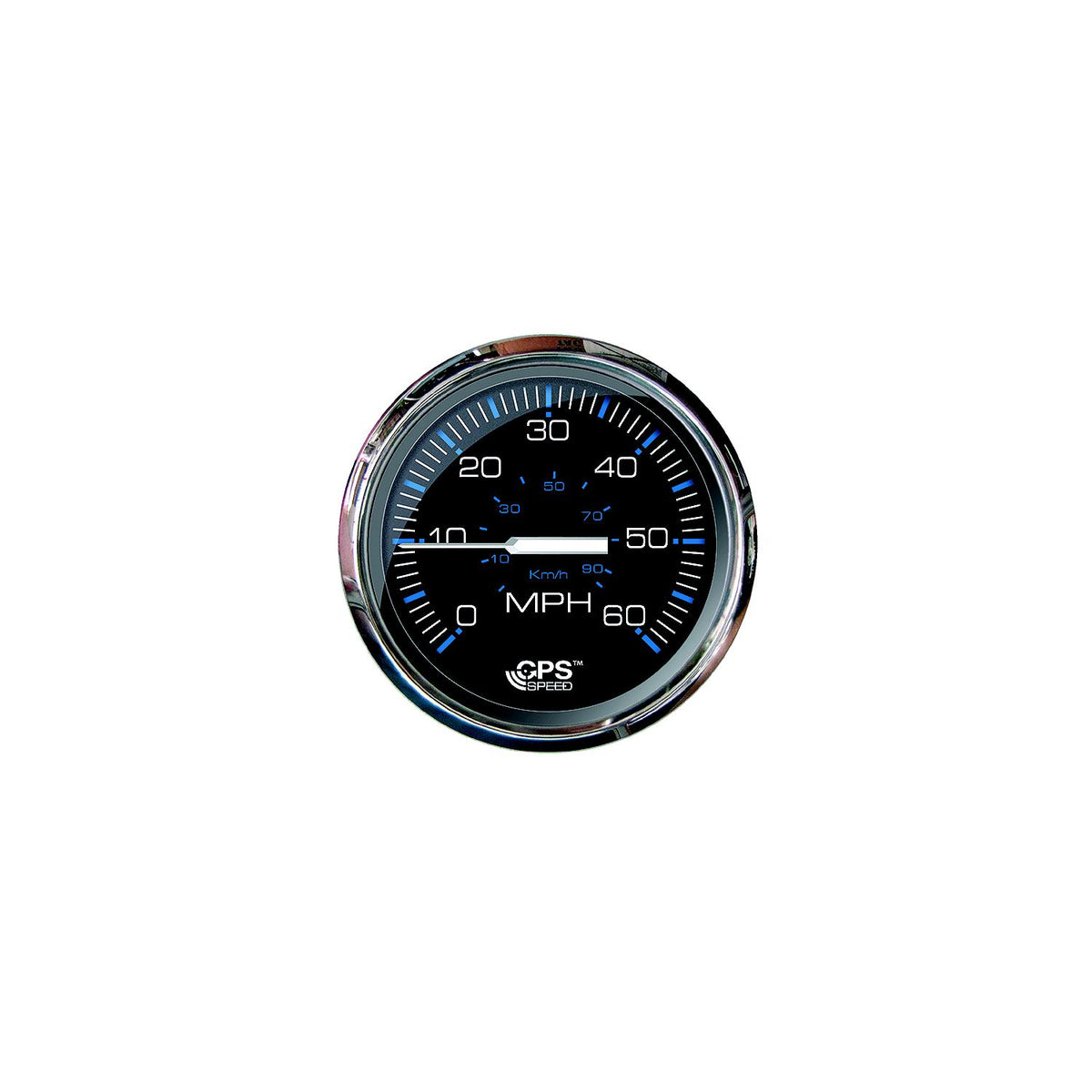 Faria F33761 Chesapeake SS Black 5" Gauge - 60 MPH GPS Speedometer-Supply Nautica