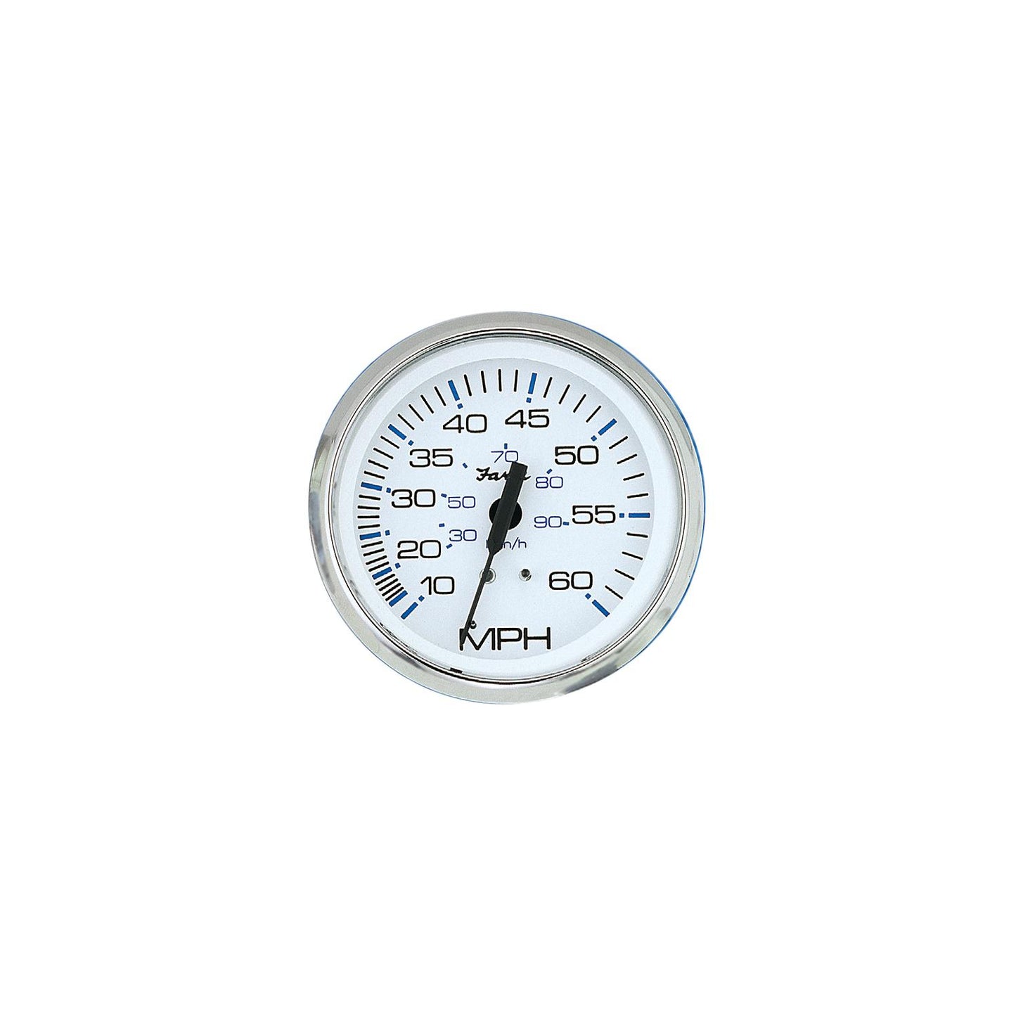 Faria Chesapeake SS White 4" Gauge - Speedometer, 60 MPH
