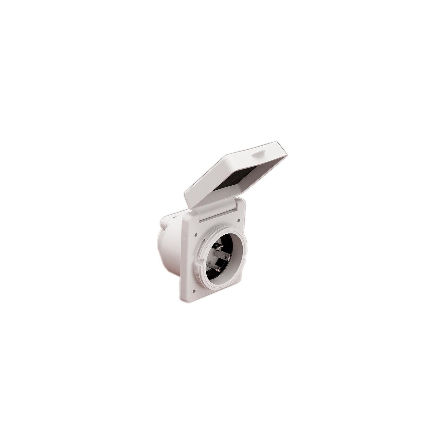 Park Power 301ELRV Power Inlet, 30A White w/SS Trim