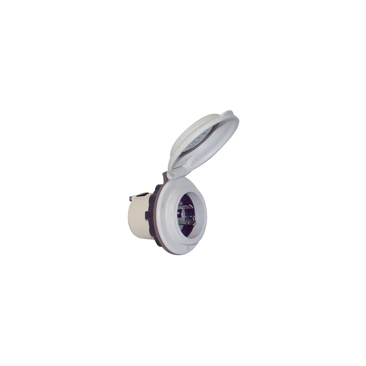 Marinco 30A/125V Contour Power Inlet With Stainless Steel Trim-Supply Nautica