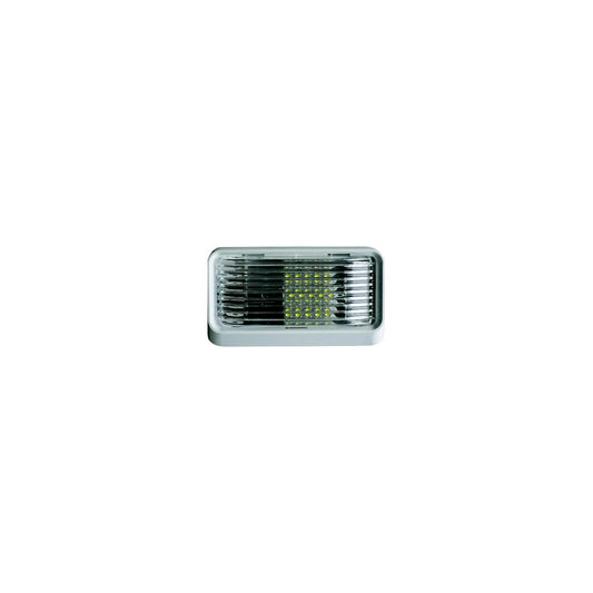 Valterra DG52724VP LED Surface Mt. Porch Light w/o Switch, Rectangular, White w/Clear Lens