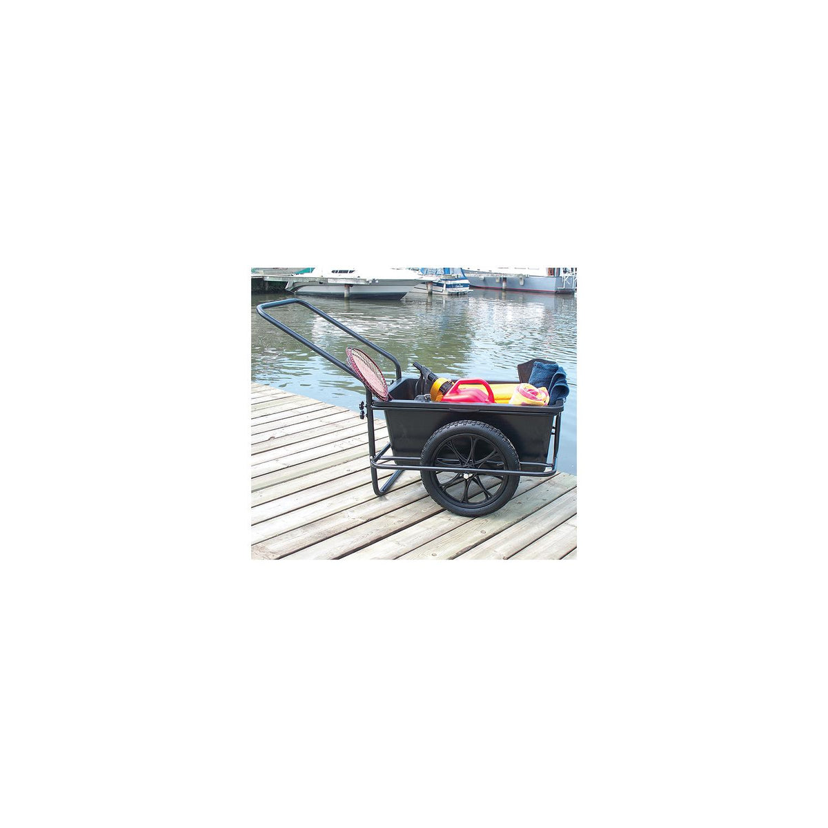 Dock Edge 90600F Powder Coated Steel Frame iCart Dock Cart With Removable Poly Bucket & Pneumatic Tires-Supply Nautica