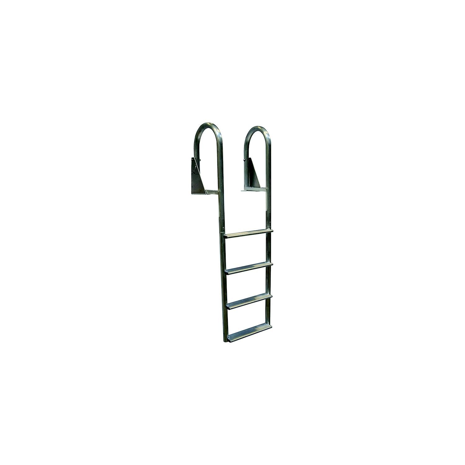 Dock Edge DE2123F Aluminum Flip Up Wide Step Ladder, 3-Step-Supply Nautica