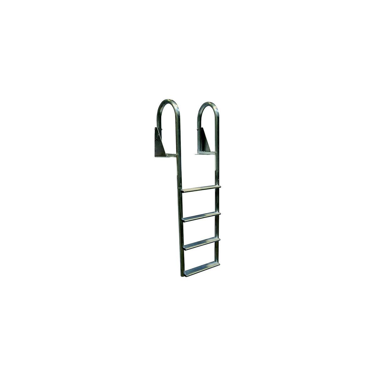 Dock Edge DE2125F Aluminum Flip Up Wide Step Ladder, 5-Step-Supply Nautica