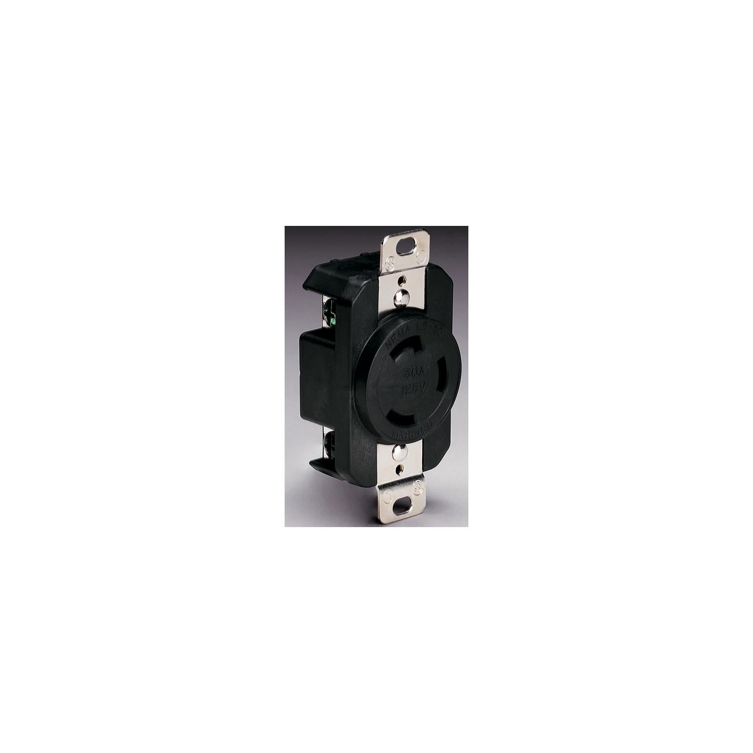 Marinco 3-Wire 30 Amp/125V Locking Charging/Trolling System Receptacle-Supply Nautica