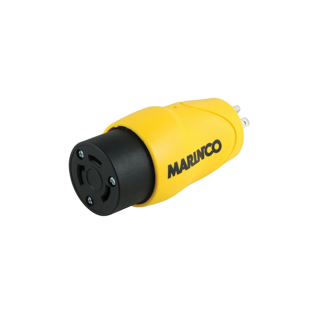 Marinco S15-30 (Old 83A) Straight Adapter Dock Side Male 15A/125V Straight Blade to Boat Side Female 30A/125V Locking-Supply Nautica