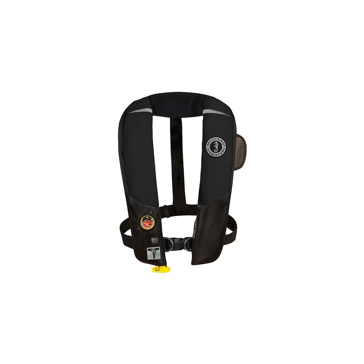Mustang MD31840213 HIT™ Inflatable PFD w/Safety Harness, Black-Supply Nautica
