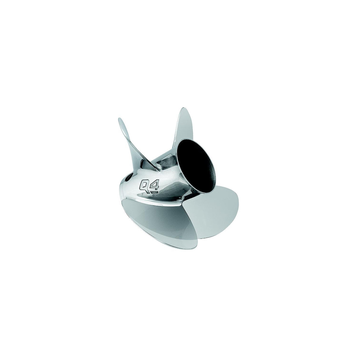 Quicksilver 8M0055559 Q4 14" diameter X 13" pitch, 4-Blade Stainless Steel Propeller, Right Hand Rotation, 40 CT, 125 HP-Supply Nautica
