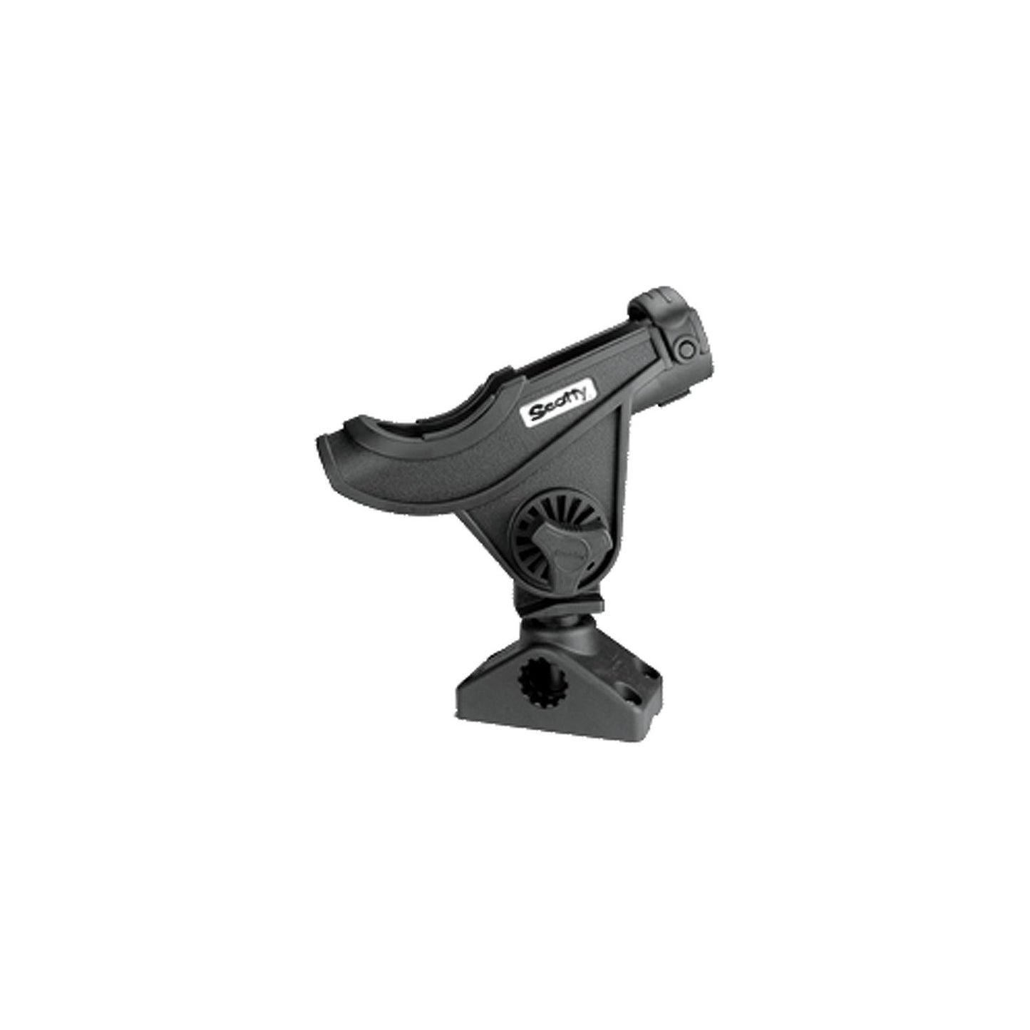 Scotty 280BK Bait Caster/Spinning Rod Holder w/ Side/Deck Mt., Black, 12/case
