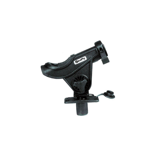 Scotty 281BK Bait Caster/Spinning Rod Holder w/ Flush Mt., Black, 12/case