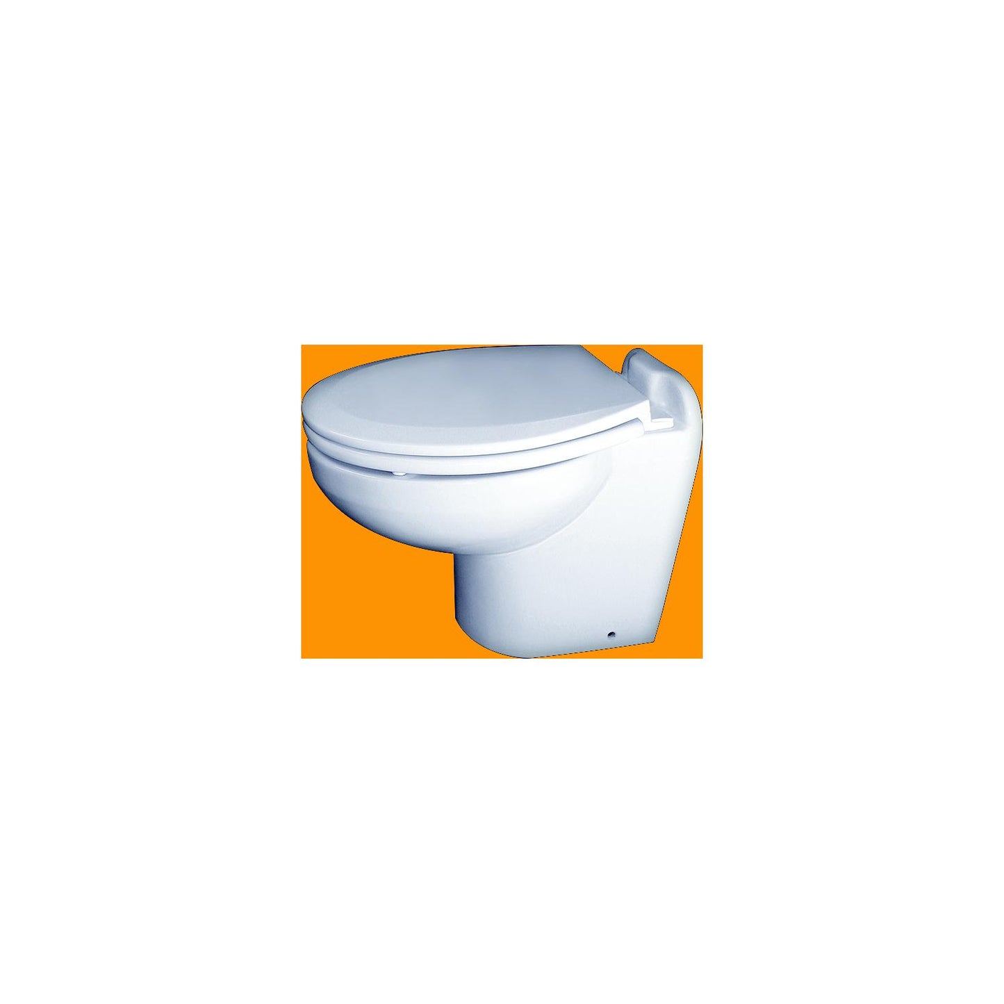 Raritan 230HF012 Marine Elegance™ Slant Back, Pressurized Fresh Water, Low Profile 12V Toilet, White