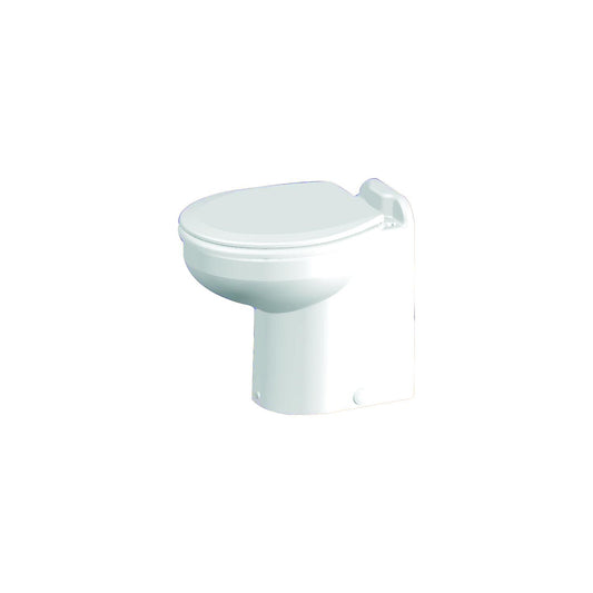 Raritan 221HF012 Marine Elegance™ Straight Back, Pressurized Fresh Water, Low Profile 12V Toilet, White