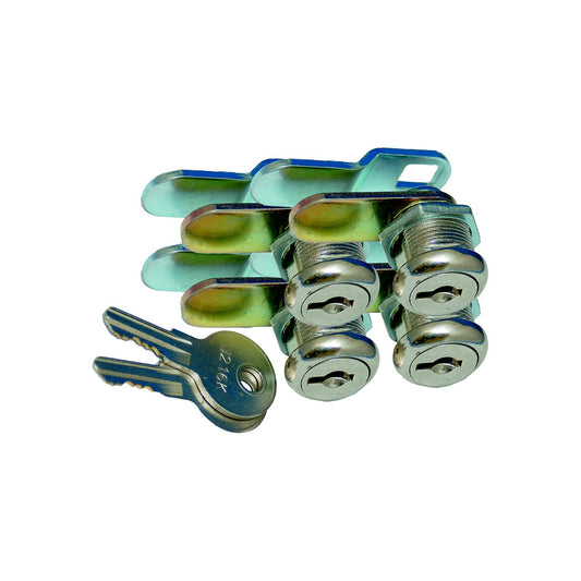 Prime Standard Key Cam Lock, 1-1/8" 4/Pk