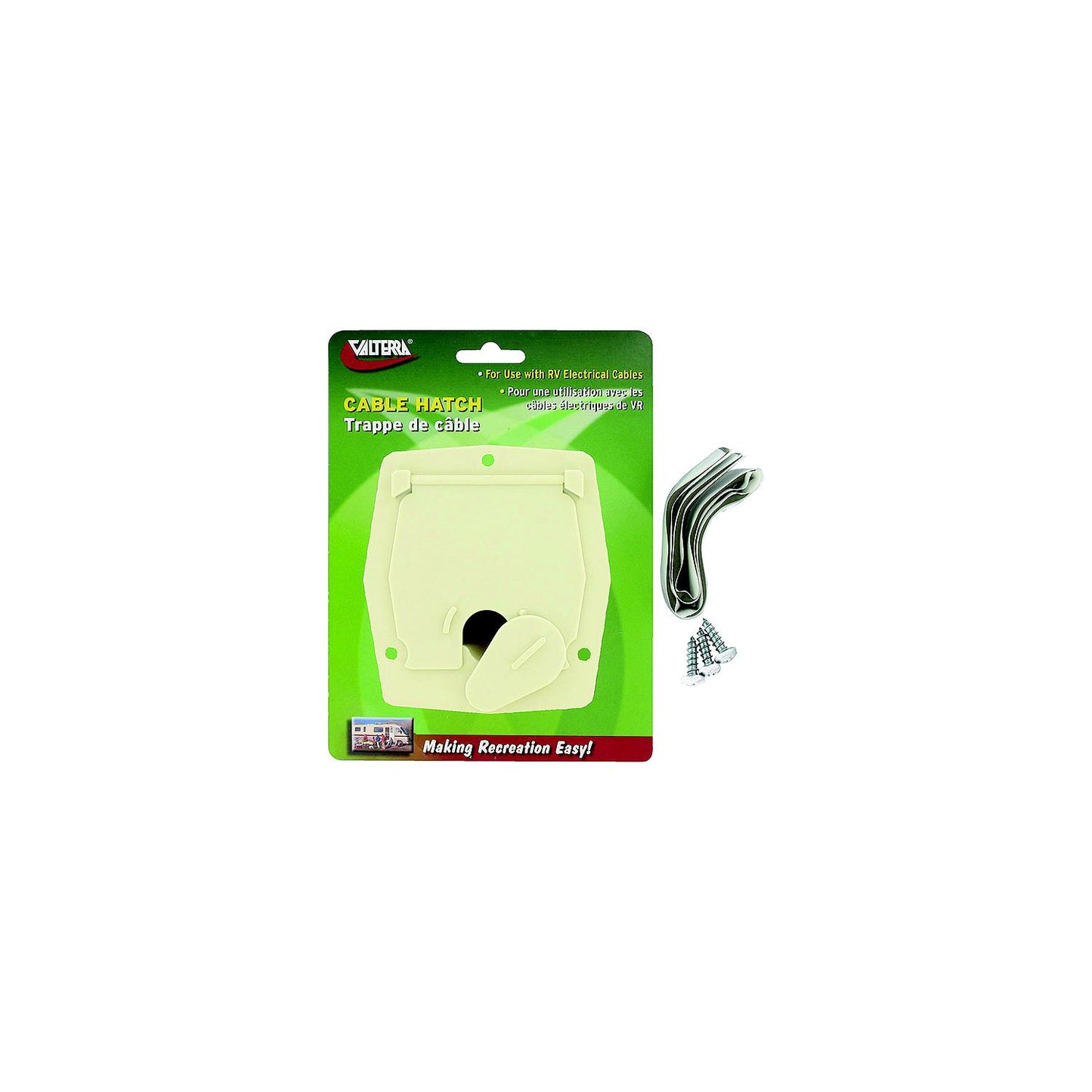 Valterra Cable Hatch, Small Square, Colonial White
