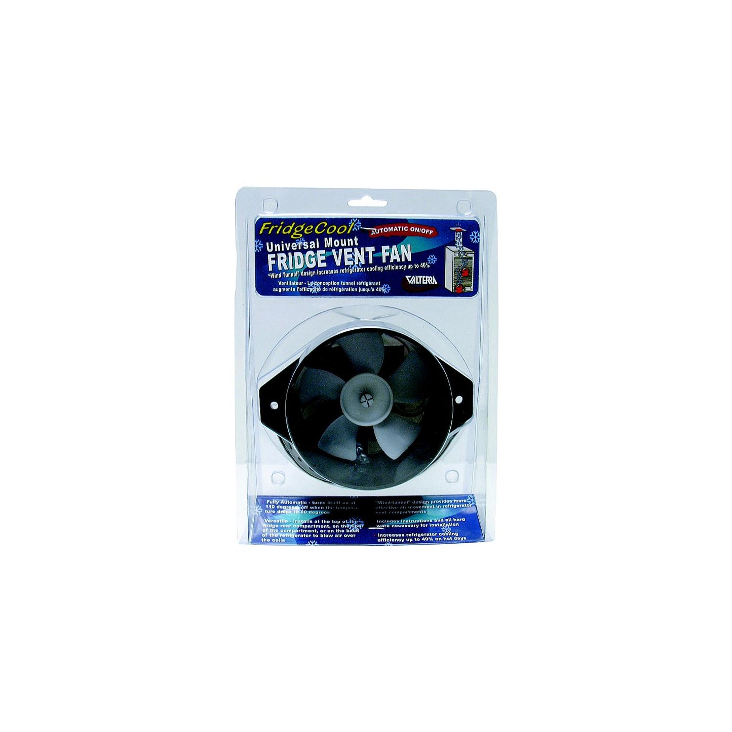 Valterra A10-2618VP RV Fridgecool Exhaust Fan with Thermo Switch & Lighted On Off Switch-Supply Nautica