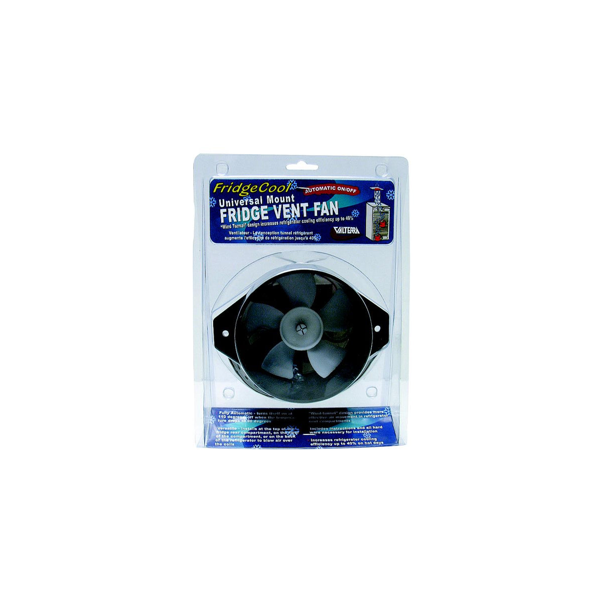 Valterra A10-2618VP RV Fridgecool Exhaust Fan with Thermo Switch & Lighted On Off Switch-Supply Nautica