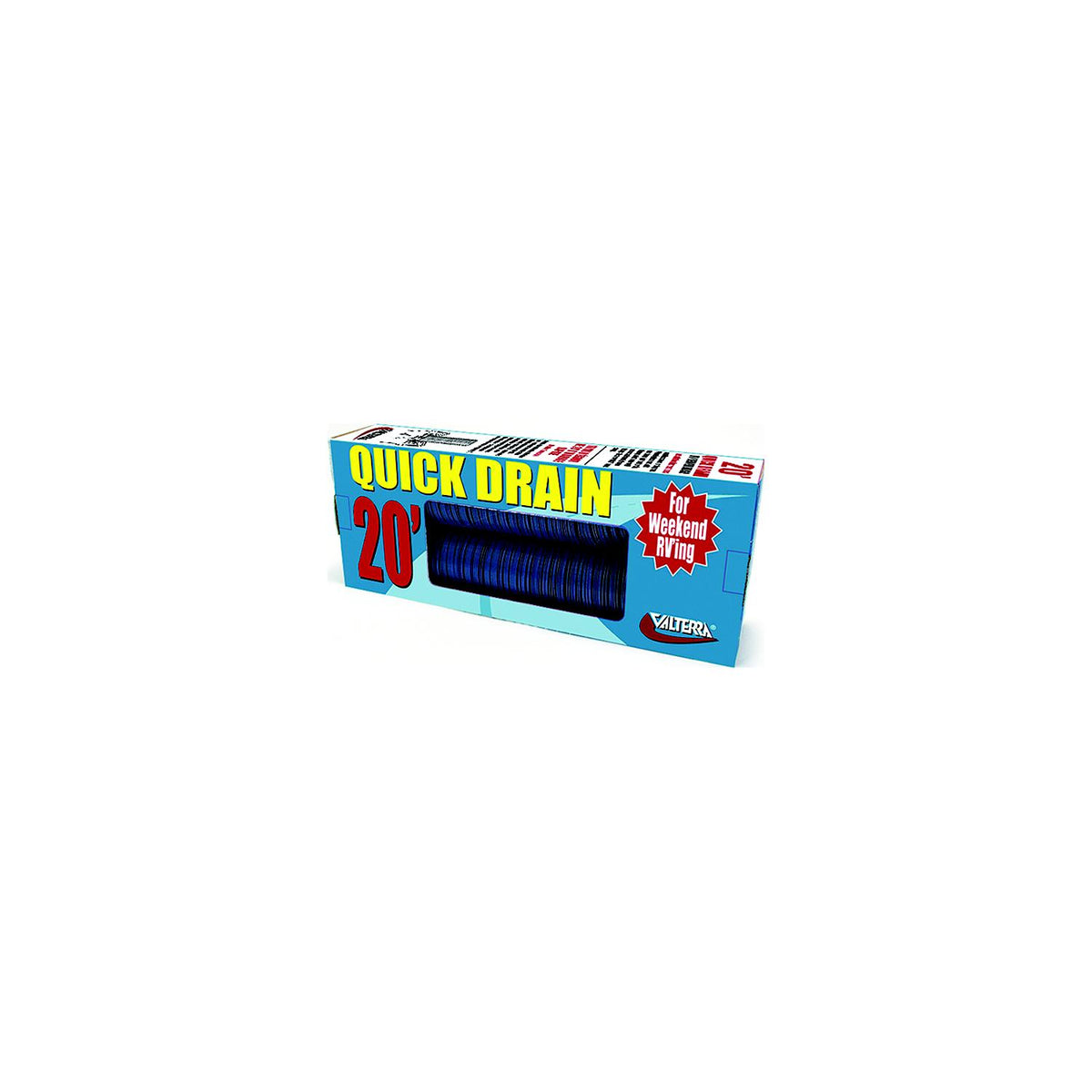 Valterra D04-0046 Blue Quick Drain 3" x 20' RV 8 Mil Sewer Hose, Boxed-Supply Nautica