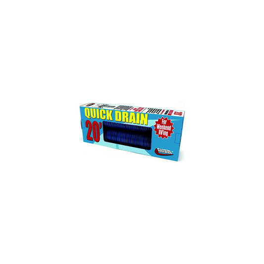 Valterra D04-0046 Blue Quick Drain 3" x 20' RV 8 Mil Sewer Hose, Boxed-Supply Nautica