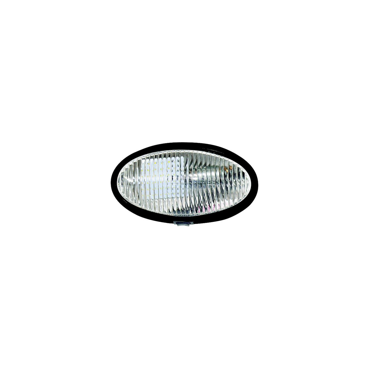 Valterra DG72408VP Oval LED Porch Light w/Switch, Black w/Clear Lens