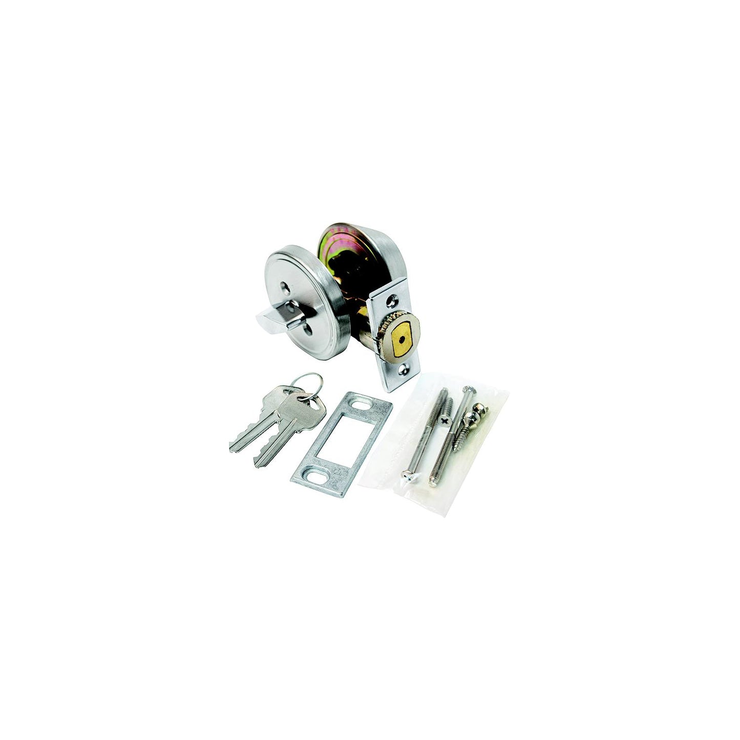 Valterra L32CS3008 Stainless Steel 3 Way Universal Single Cylinder RV Lock Unlock Deadbolt
