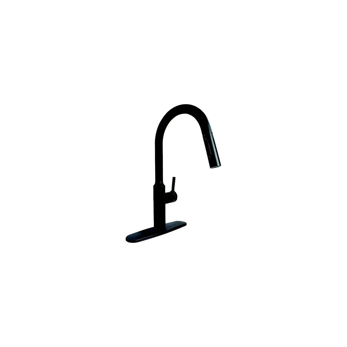 800-PF231765 8" Premium Slimline Single Handle Pull Down Kitchen Faucet, Matte Black-Supply Nautica