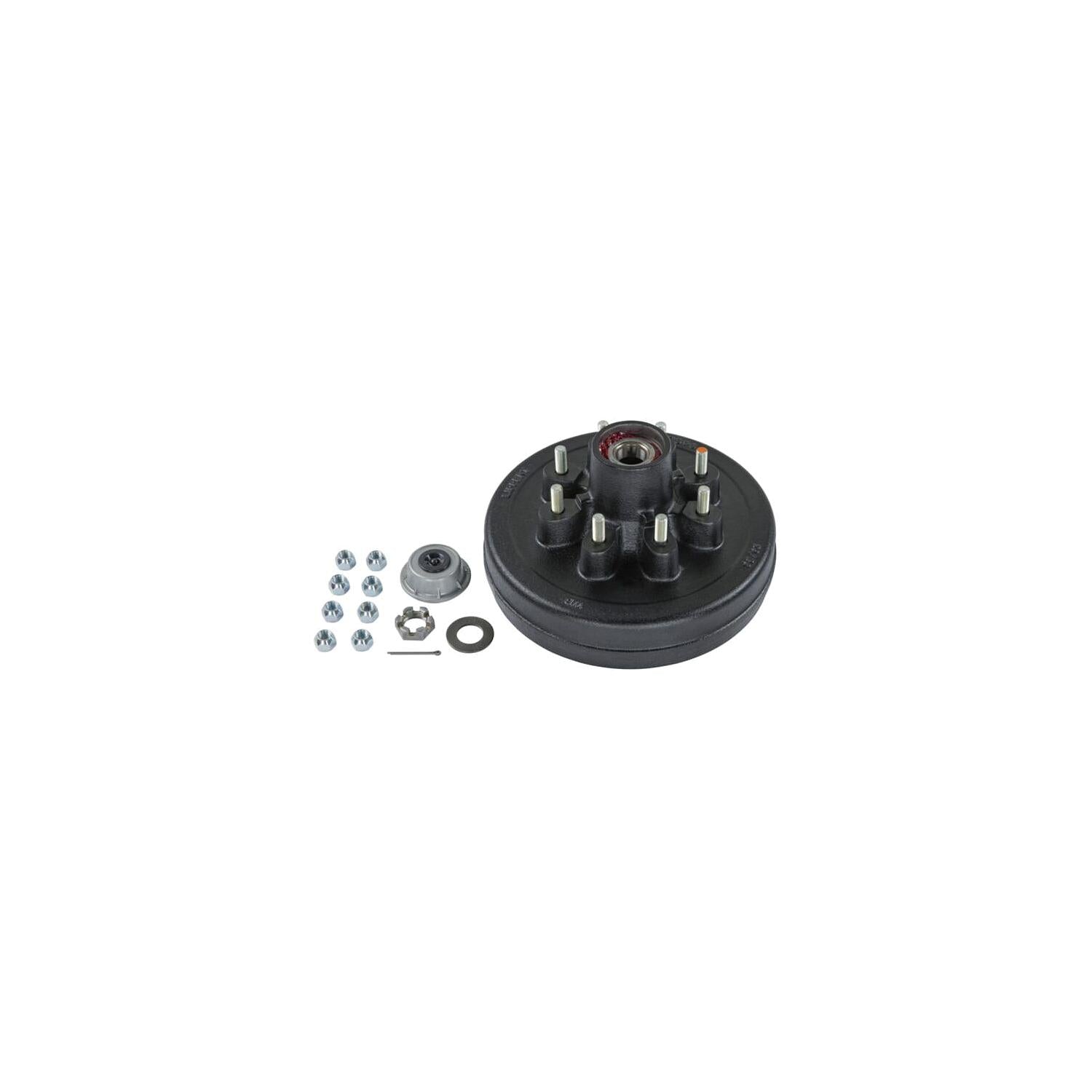 Lippert 12" Brake Drum Hub Kit with Installed Bearings - 8 on 6-1/2", 1/2" Studs, 7,000-lb. Axles #2024013260-Supply Nautica