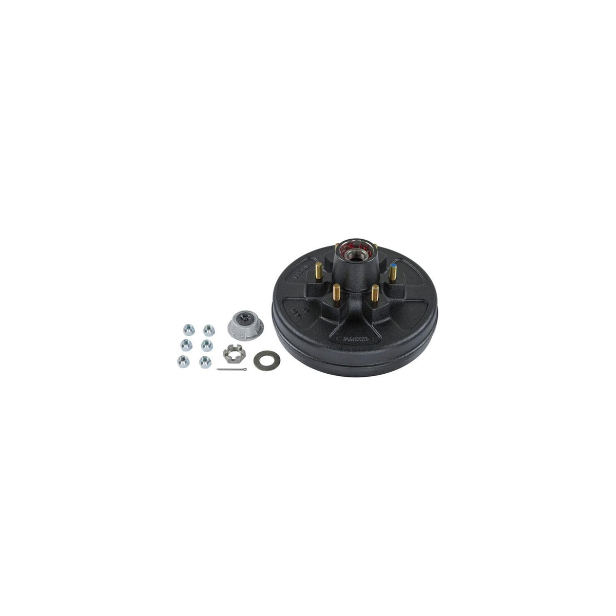 Lippert 12" Brake Drum Hub Kit with Installed Bearings - 6 on 5-1/2", 1/2" Studs, 6,000-lb. Axles #2024013262-Supply Nautica
