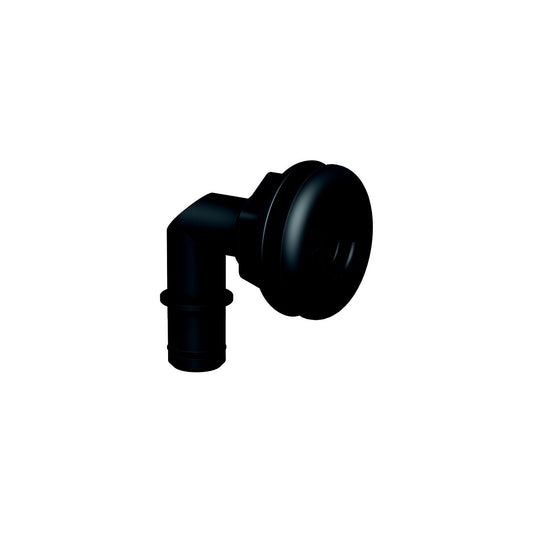 Flow-Rite MA027QLB Qwik-Lok Thru-Hull Fitting, 3/4", Black, Elbow Flanged