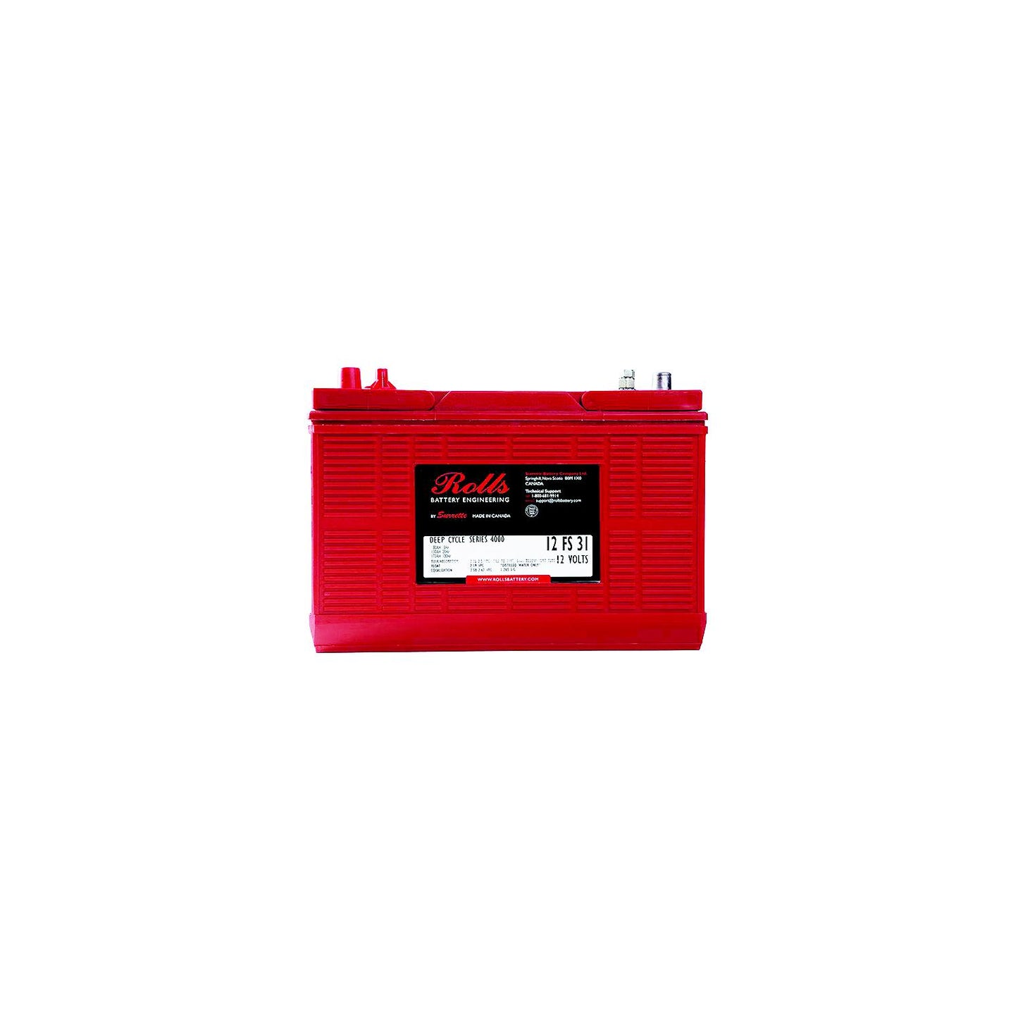 Midstate Battery 12FS31 Rolls Premium Deep Cycle Batteries, 12V, Group 31