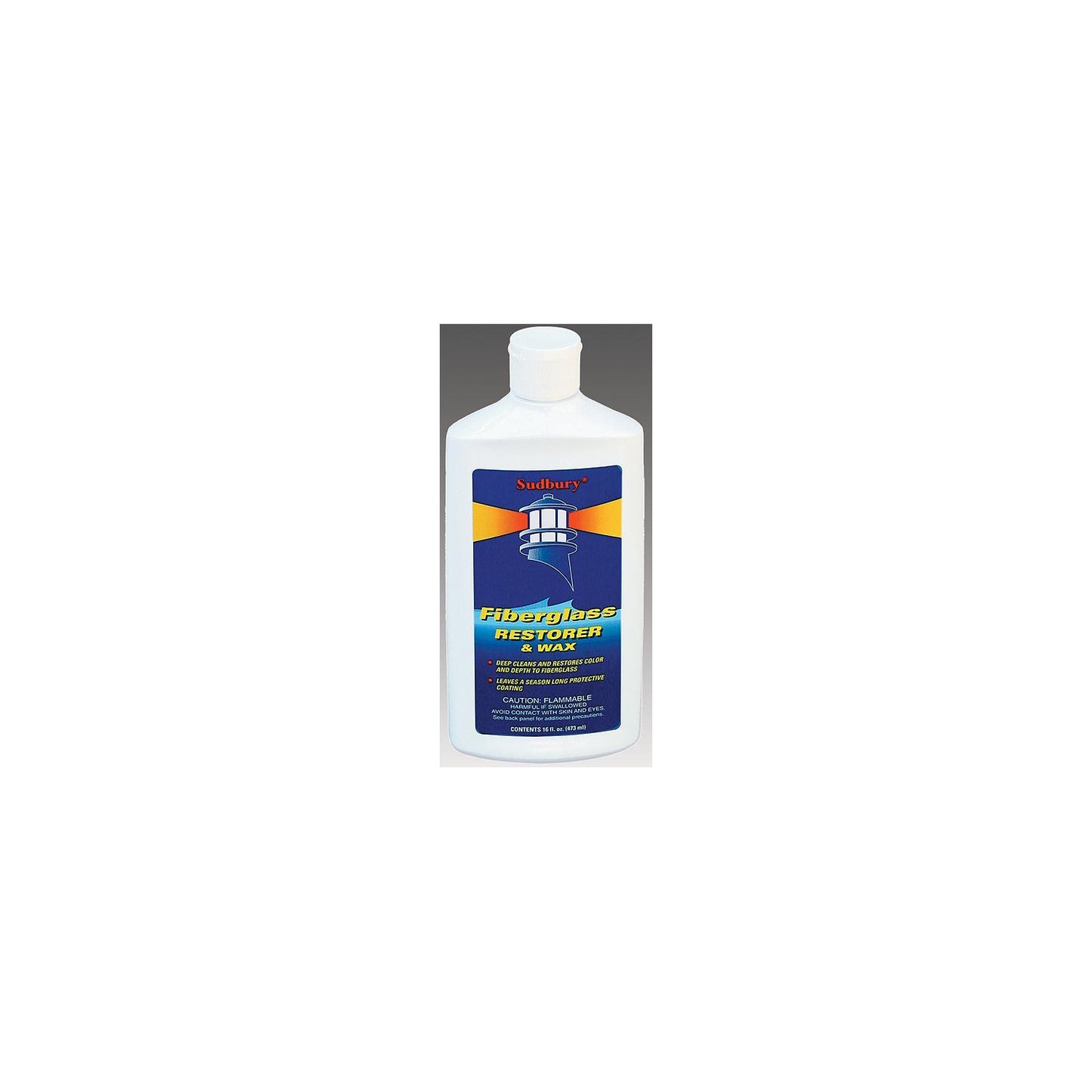 One Step Fiberglass Restorer & Wax, Liquid, 12 oz.