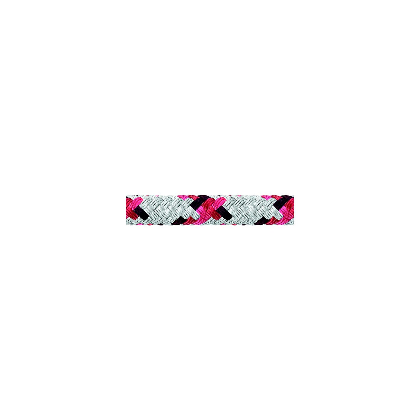 Samson 435026405030 XLS3 Yacht Braid, 13/32" (10mm) x 500', White w/Red Tracer