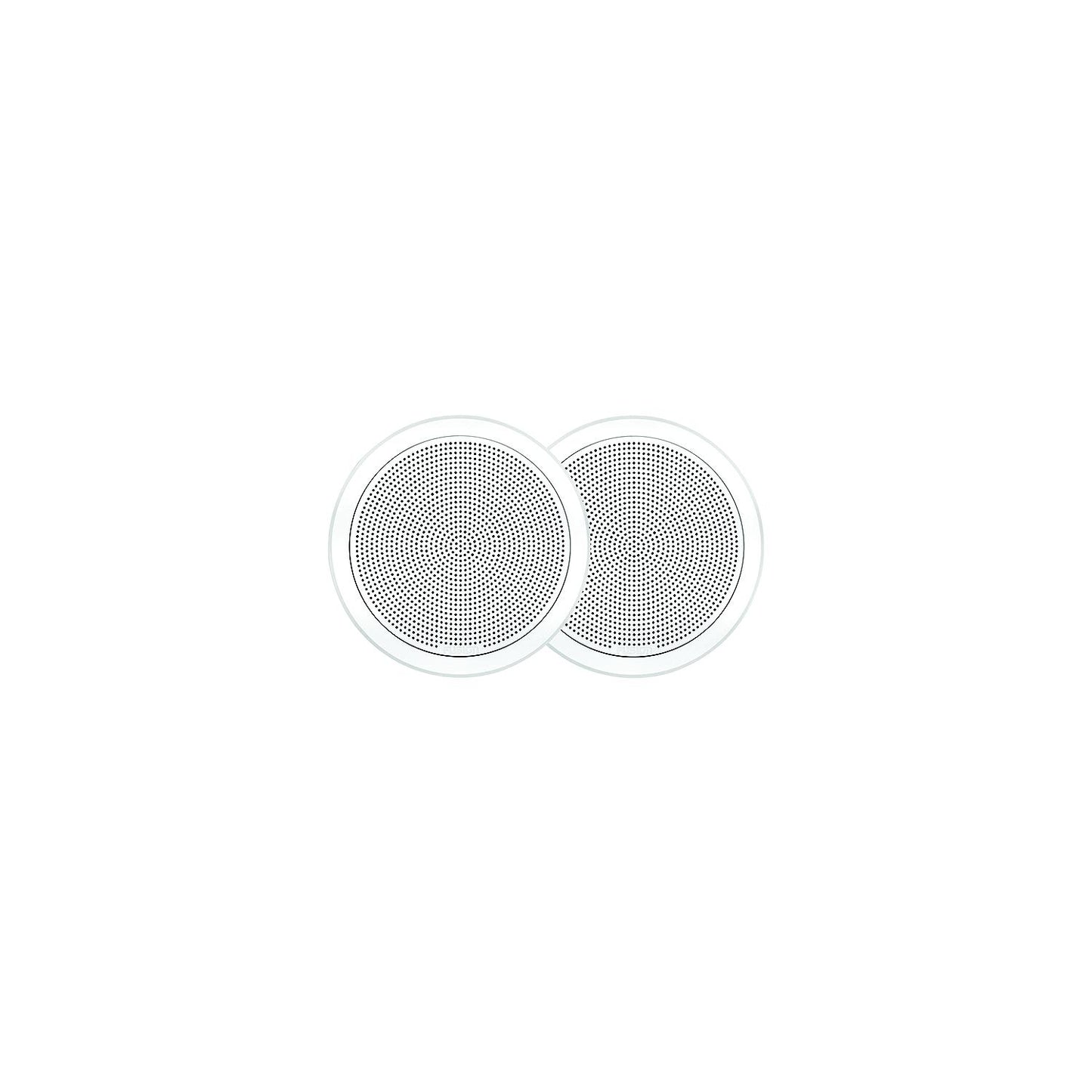Fusion 0100229900 FM Series 6.5" Round Flush Mount Marine Speakers, 1 pr., White