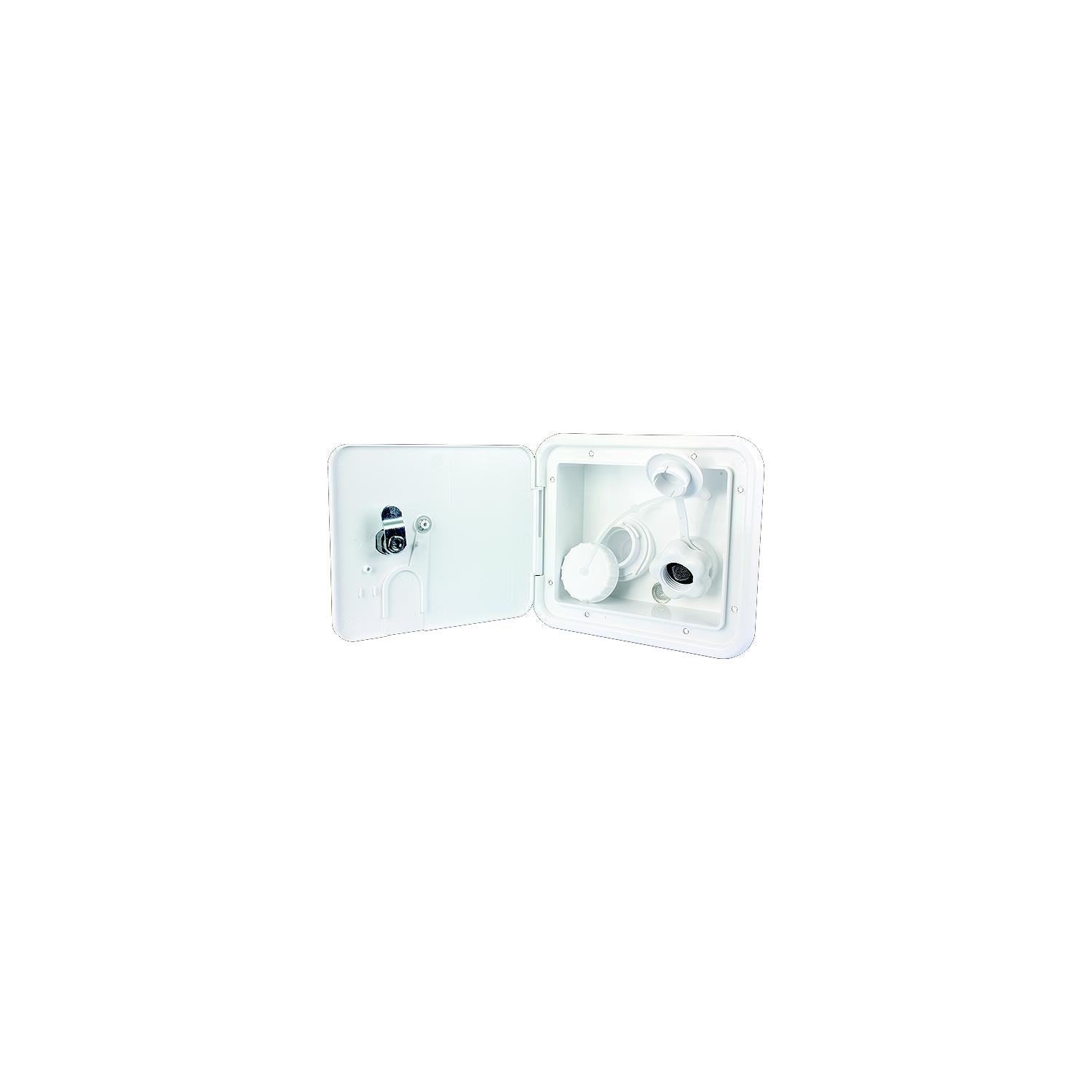 B&B Molders 94254 City/Gravity Water Center w/Plastic Check Valve, Polar White-Supply Nautica