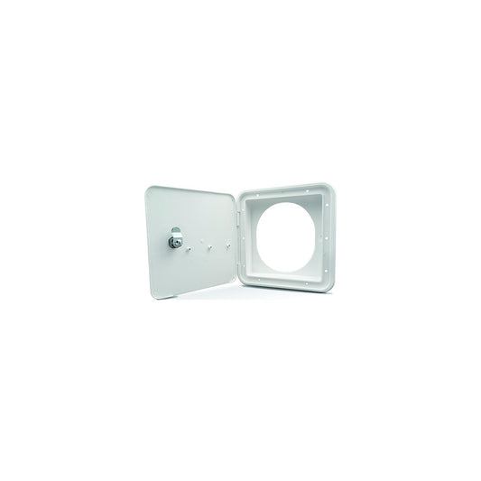 865-94304 Fuel Hatch w/Oval Back, Polar White-Supply Nautica