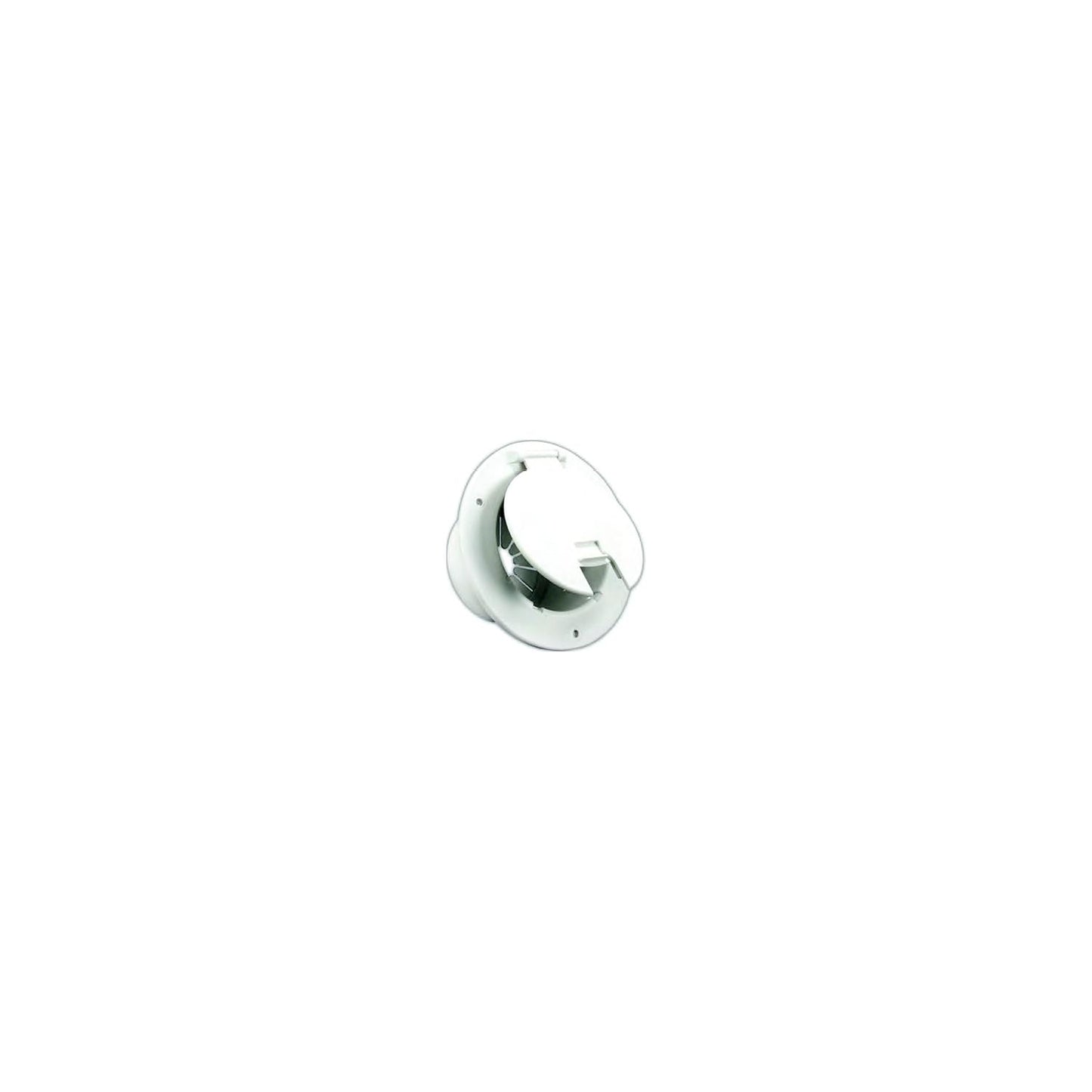 B&B Molders 94329 Deluxe Round Electric Cable Hatch, 5-1/8" Polar White-Supply Nautica