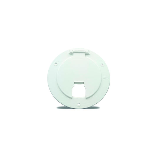 B&B Molders 94332 Round Electric Cable Hatch w/o Back, 5-1/8" Black-Supply Nautica