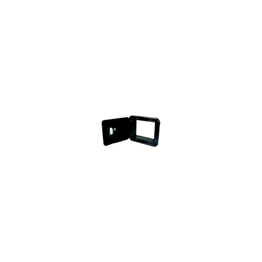 B&B Molders 94336 Square Electric Cable Hatch, Medium w/Open Back & Key Lock, Black-Supply Nautica