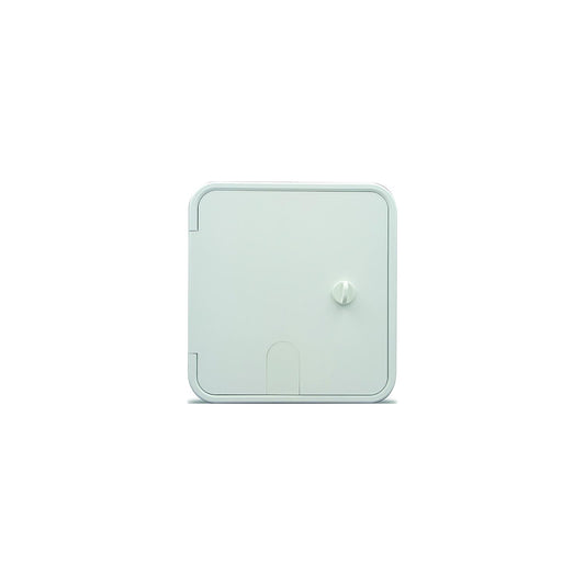 B&B Molders 94339 Square Electric Cable Hatch, Large w/Open Back & Thumb Latch, Polar White-Supply Nautica